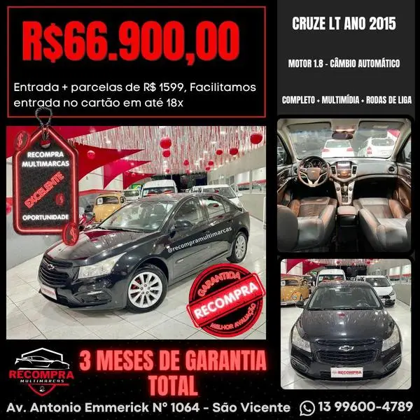 Chevrolet Cruze LT 1.8 16V Ecotec (Aut)(Flex)