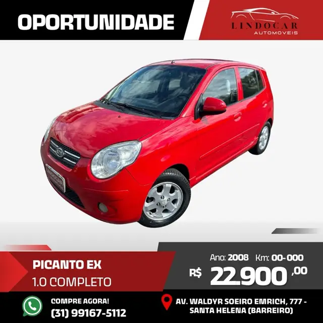 Carro Kia Picanto 2008 EX 1.0 (Flex)