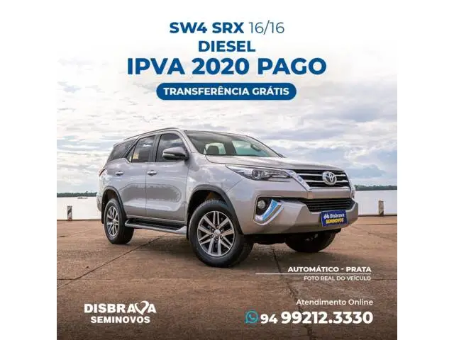 Carro Toyota SW4 2016 2.8 TDI SRX 7L 4x4 (Aut)