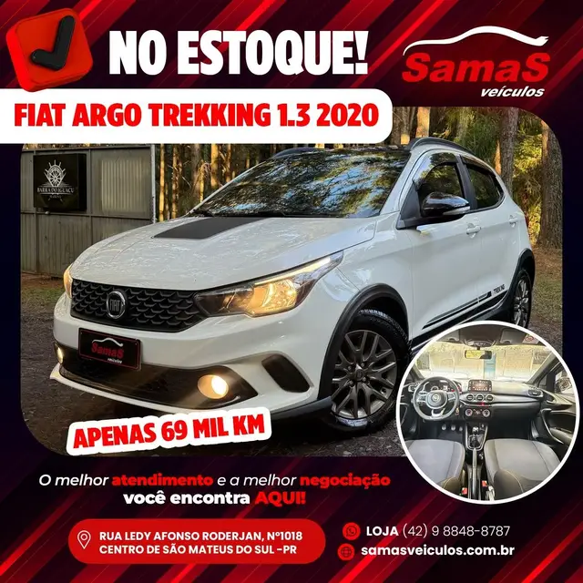 Carro Fiat Argo 2020 1.3 Trekking (Flex)