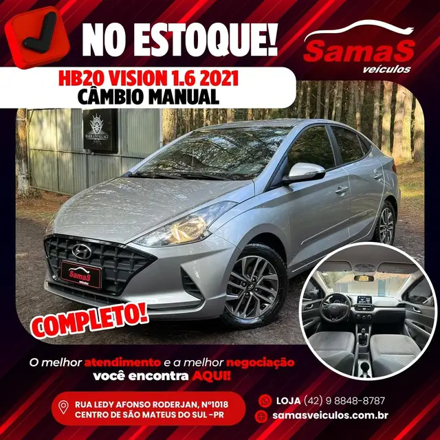 Carro Hyundai HB20S 2021 1.6 Vision (Flex)