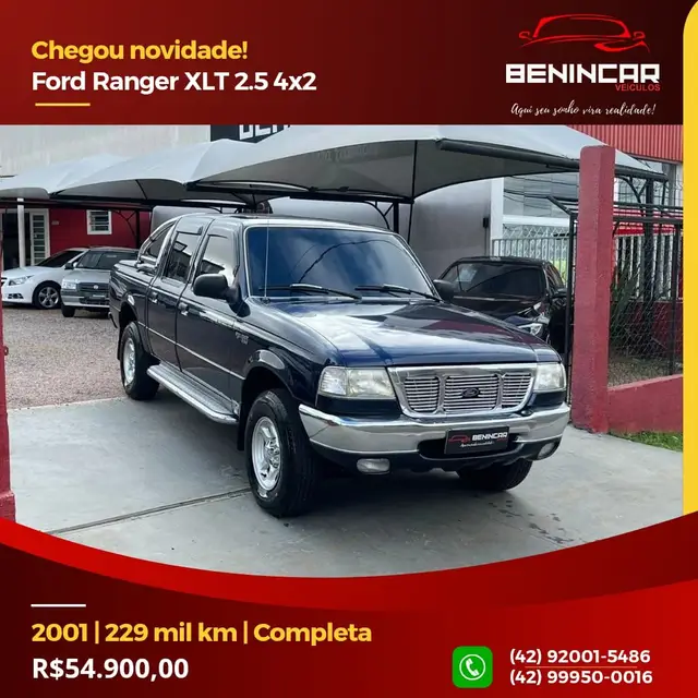 Carro Ford Ranger Cabine Dupla 2001 Ranger XLT 4x2 2.5 Turbo (Cab Dupla)
