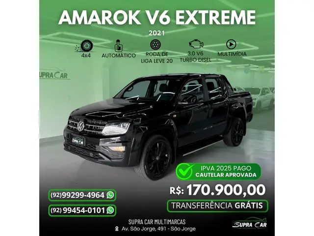 Carro Volkswagen Amarok 2021 Extreme 3.0 CD 4x4 TDi (Aut)