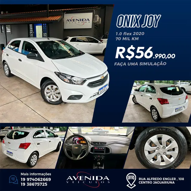 Carro Chevrolet Joy 2020 Hatch 1.0 8V (Flex)