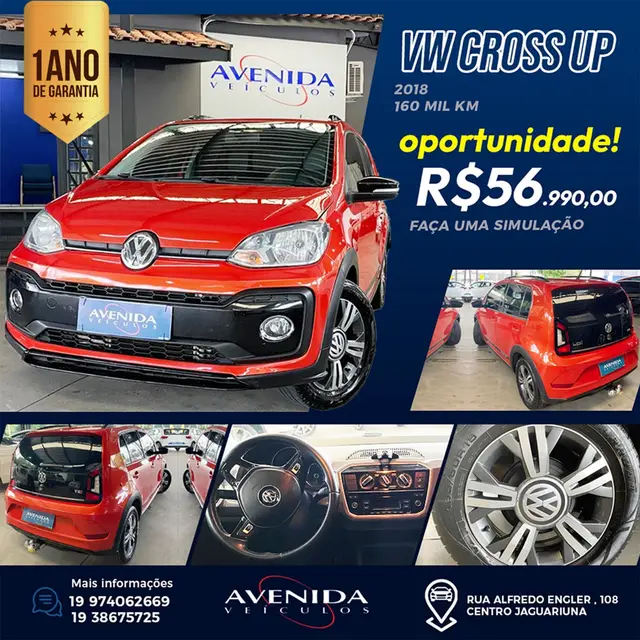 Carro Volkswagen Up! 2018 1.0 12v TSI E-Flex Cross