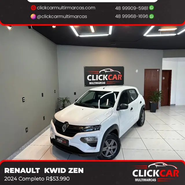 Carro Renault Kwid 2024 Zen 1.0 12v SCe (Flex)