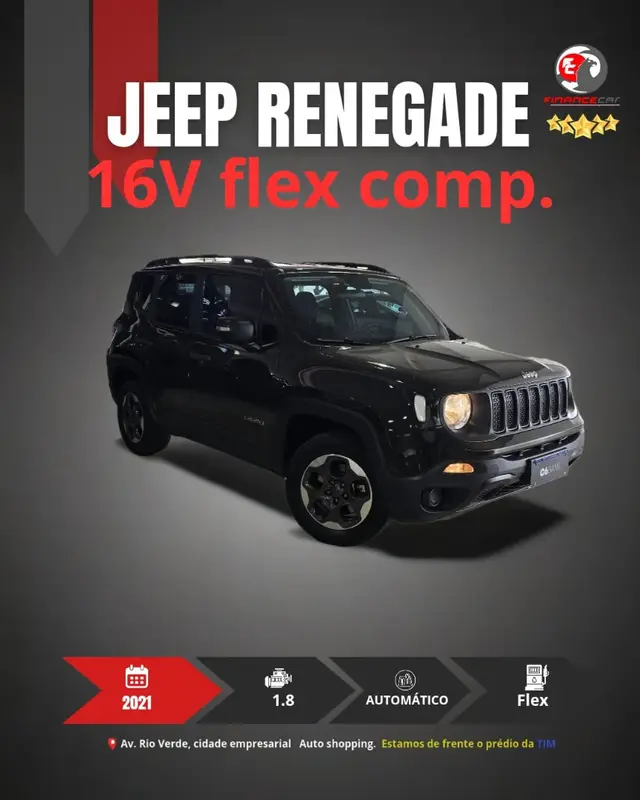Carro Jeep Renegade 2021 1.8 4x2 (Aut) (Flex)
