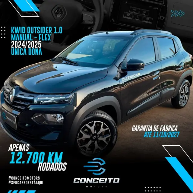 Carro Renault Kwid 2025 Outsider 1.0