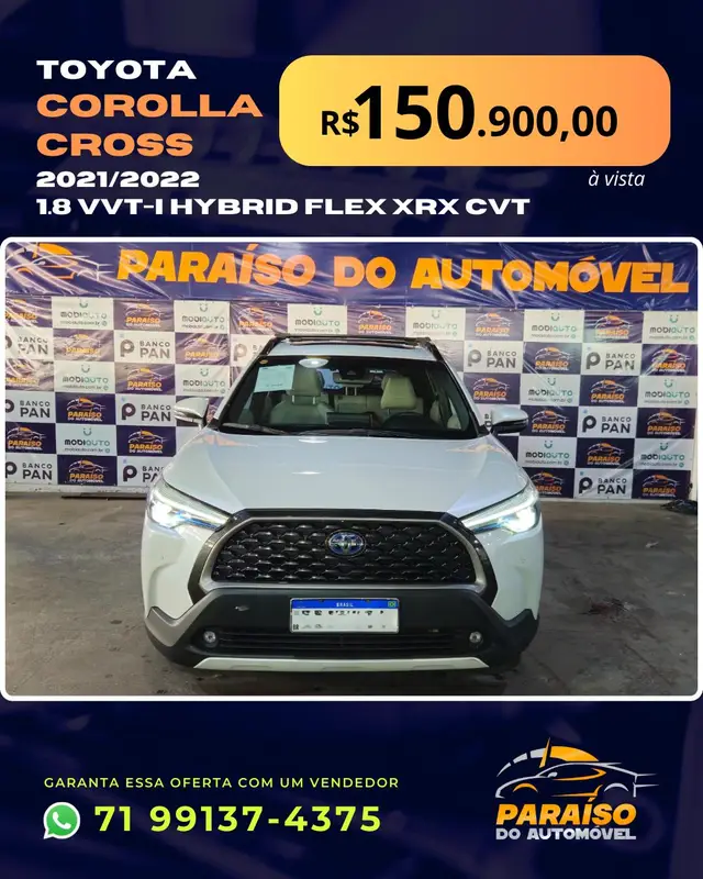 Carro Toyota Corolla Cross 2022 XRX Hybrid 1.8 (flex) (Aut)