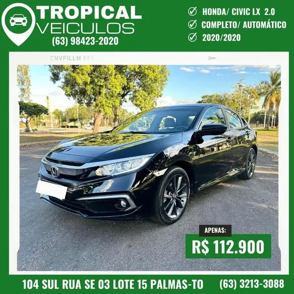 Carro Honda Civic 2020 2.0 LX CVT