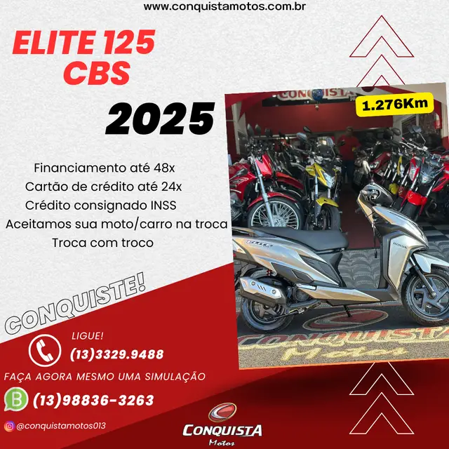 Moto Honda Elite 125 2025 CBS