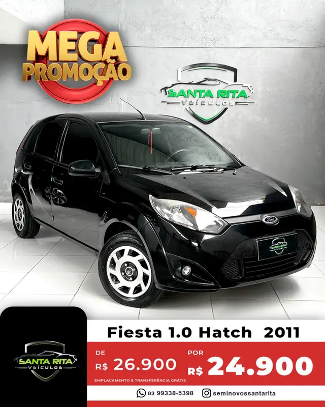 Carro Ford Fiesta Hatch 2011 1.0 (Flex)