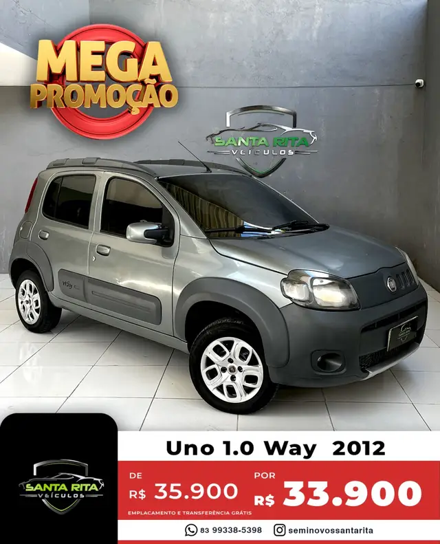 Carro Fiat Uno 2012 Way 1.0 8V (Flex) 4p