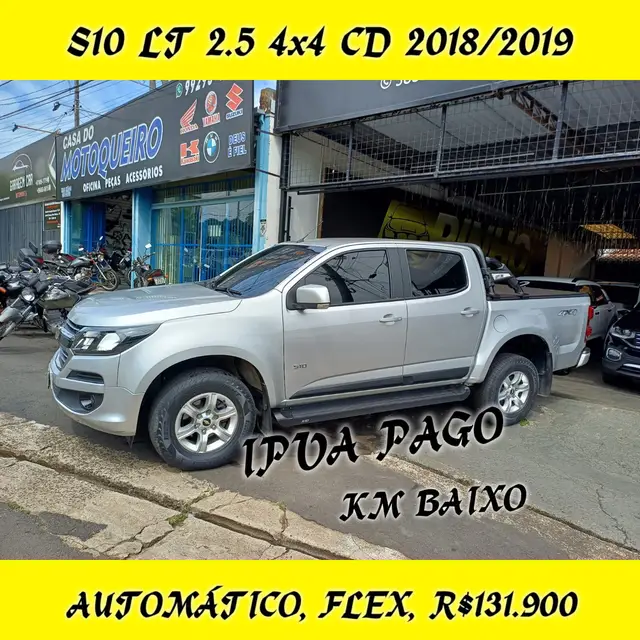 Carro Chevrolet S10 Cabine Dupla 2019 S10 2.5 ECOTEC SIDI LT 4WD (Cabine Dupla) (Aut)