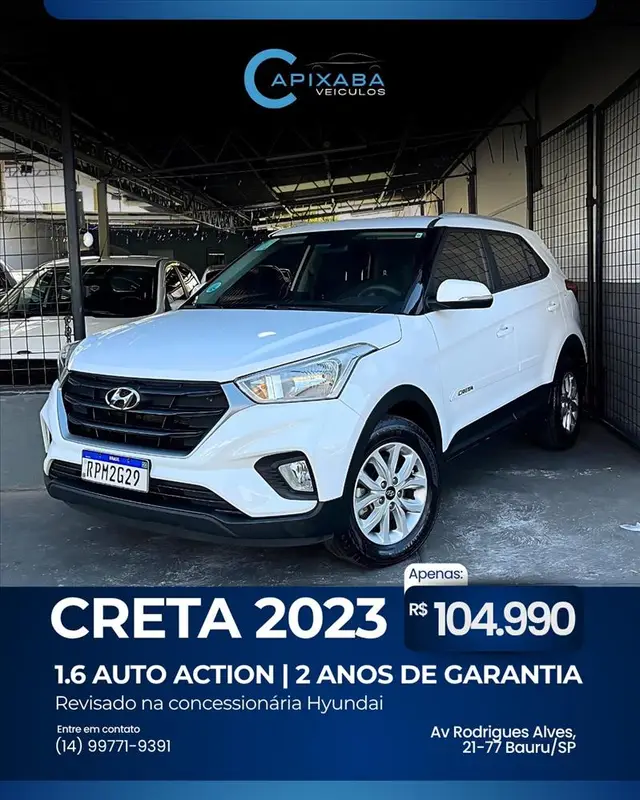 Carro Hyundai Creta 2023 Action 1.6 (Aut) (Flex)
