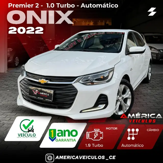 Carro Chevrolet Onix 2022 Premier 1.0 Turbo (Flex) (Aut)