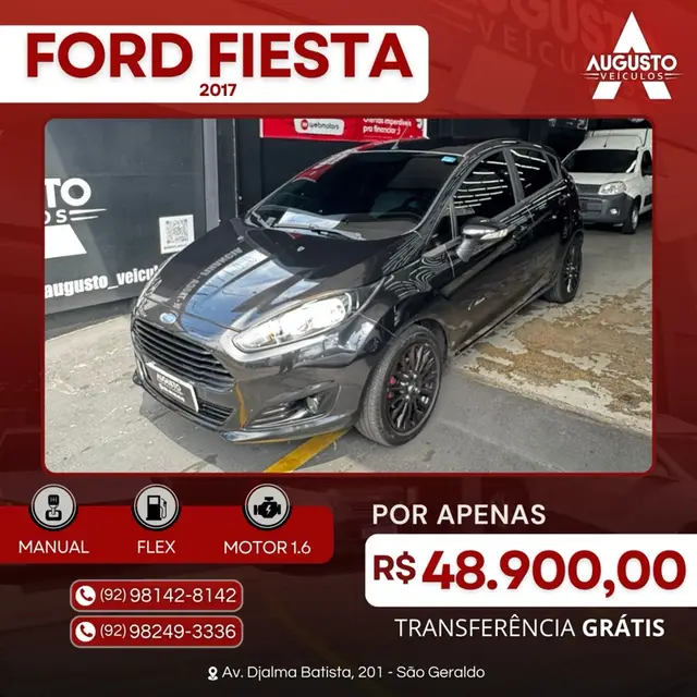 Carro Ford Fiesta Hatch 2017 SEL 1.6 16V Flex Mec. 5p - G
