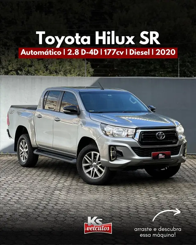 Carro Toyota Hilux Cabine Dupla 2020 Hilux 2.8 TDI CD SR 4x4 (Aut)