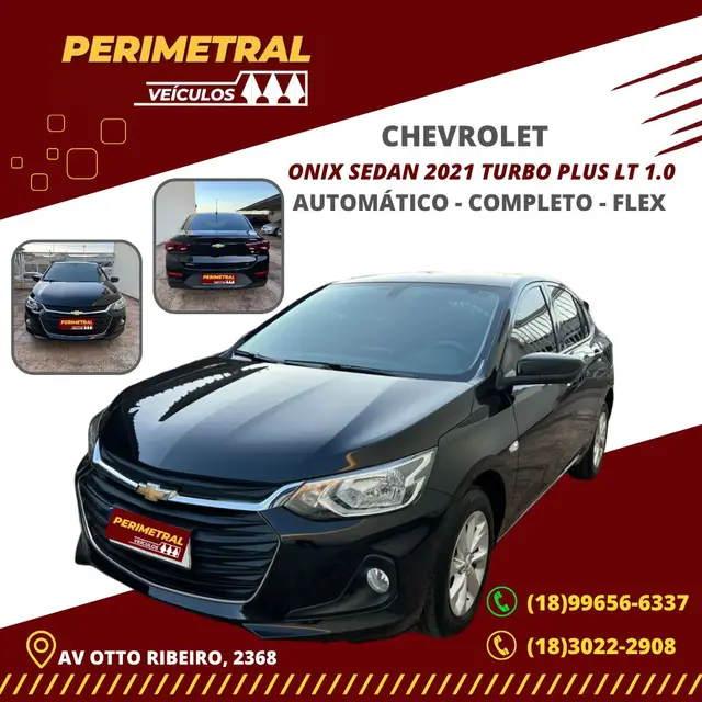 Carro Chevrolet Onix Plus 2021 1.0 LT Turbo (Flex) (Aut)