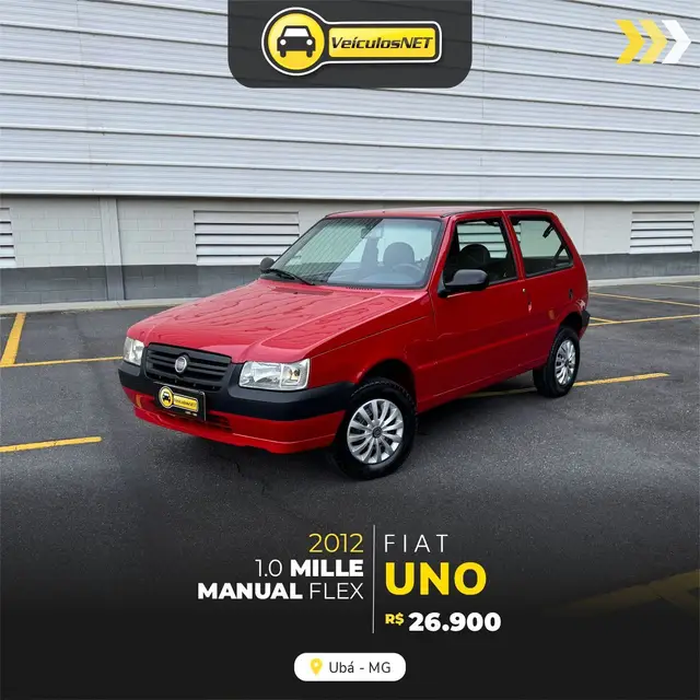 Carro Fiat Uno 2012 Way 1.0 8V (Flex) 4p