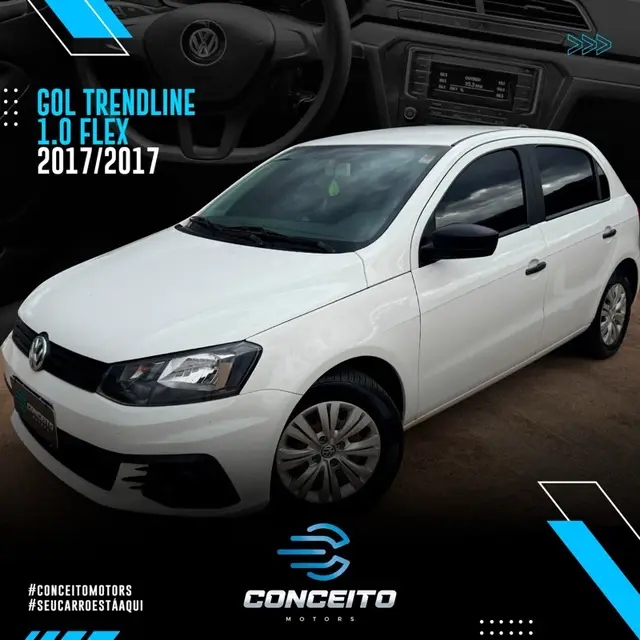 Carro Volkswagen Gol 2017 1.0 MPI Trendline (Flex) 2p