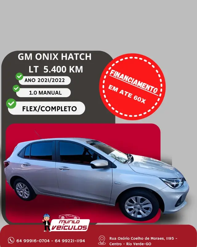 Carro Chevrolet Onix 2022 LT 1.0 Turbo (Flex)
