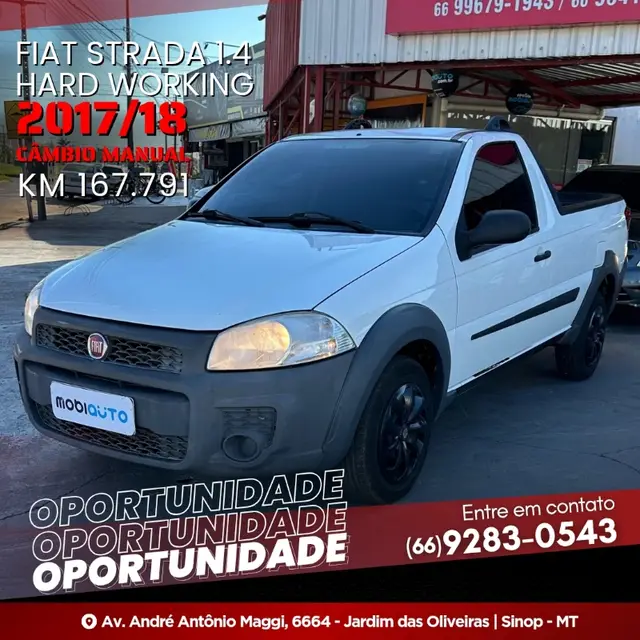 Carro Fiat Strada 2018 Hard Working 1.4 (Flex) (Cabine Simples)