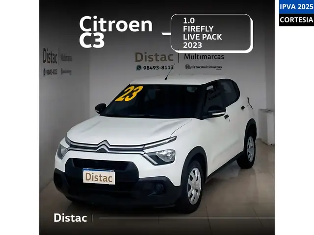 Carro Citroën C3 2023 Live Pack 1.0 (Flex)