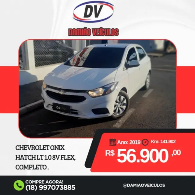Carro Chevrolet Onix 2019 1.0 LT SPE/4