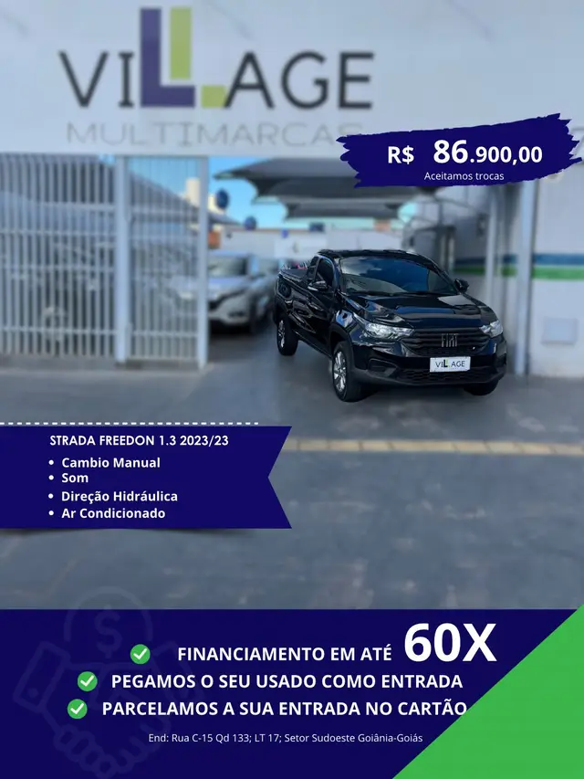 Carro Fiat Strada 2023 Freedom 1.3 CS Plus (Flex)