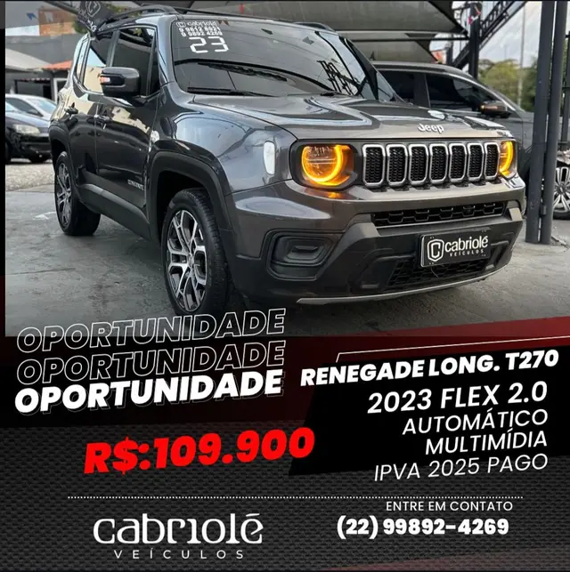 Carro Jeep Renegade 2023 Longitude T270 1.3 Turbo 4x2