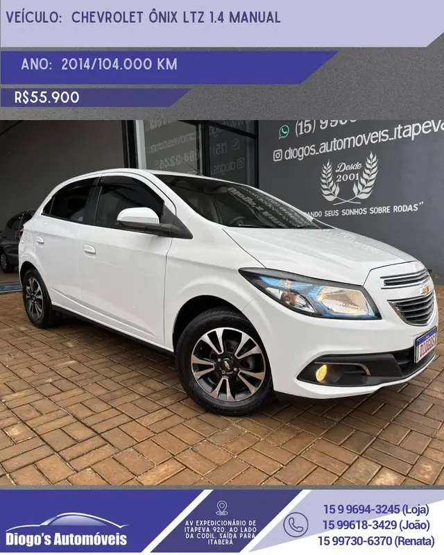 Carro Chevrolet Onix 2014 HATCH LTZ 1.4 8V FlexPower 5p Mec.