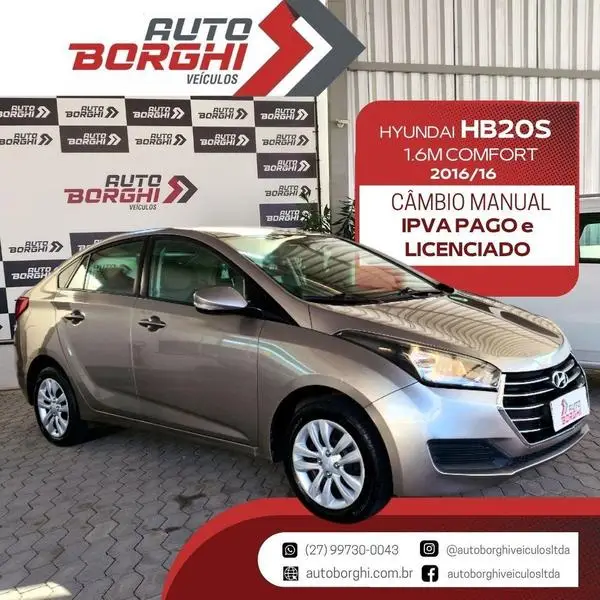 Carro Hyundai HB20S 2016 1.6 Comfort Plus (Flex)