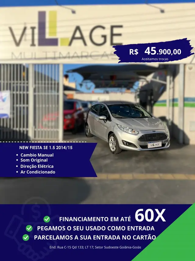 Carro Ford New Fiesta Hatch 2015 New Fiesta S 1.5 16V