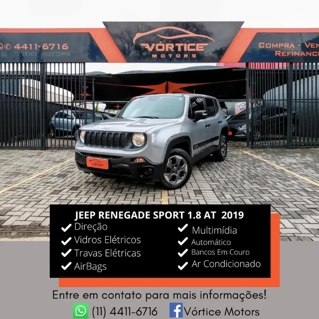 Carro Jeep Renegade 2019 1.8 4x2 (Aut) (Flex) (PCD)
