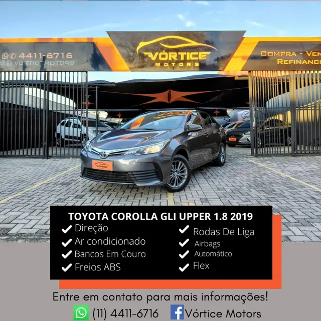 Carro Toyota Corolla 2019 1.8 GLi Upper Multi-Drive (Flex)