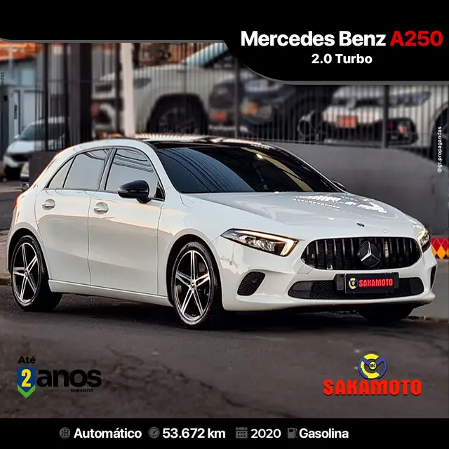 Carro Mercedes-Benz A 250 2020 Vision 2.0 Turbo (Aut)