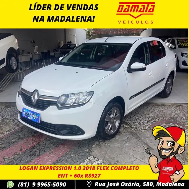 Carro Renault Logan 2018 Expression 1.0 12V SCe (Flex)