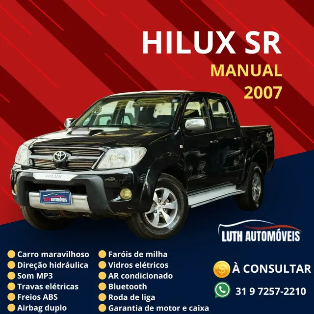 Carro Toyota Hilux Cabine Dupla 2007 Hilux SR 4x4 3.0 (cab. dupla)