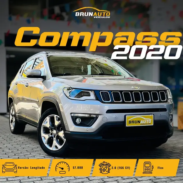 Carro Jeep Compass 2020 2.0 Longitude 4x2 (Aut) (Flex)