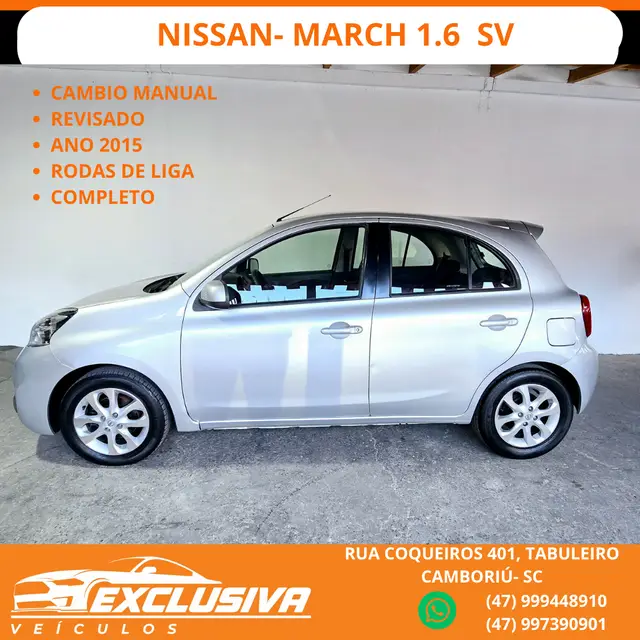 Carro Nissan March 2015 1.6 16V SV (Flex)