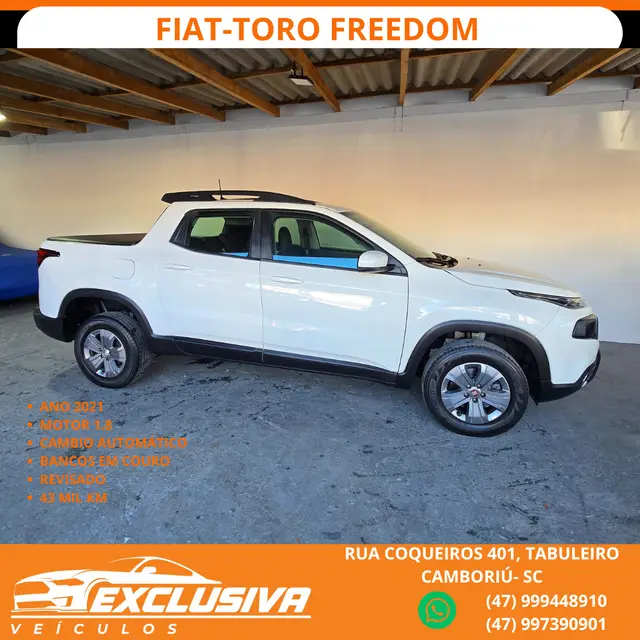 Carro Fiat Toro 2021 Freedom 1.8 AT6 4x2 (Flex)