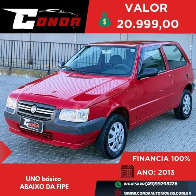 Carro Fiat Uno Mille 2013 Fire Economy 1.0 (Flex) 2p