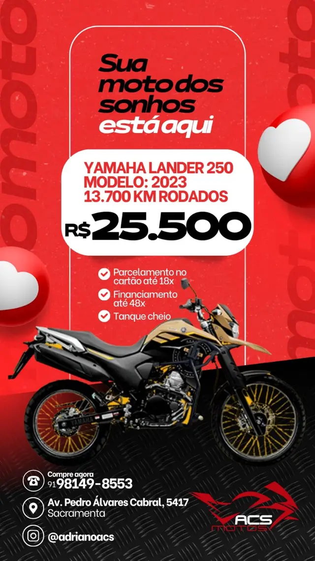 Moto Yamaha XTZ 250 Lander 2023 ABS
