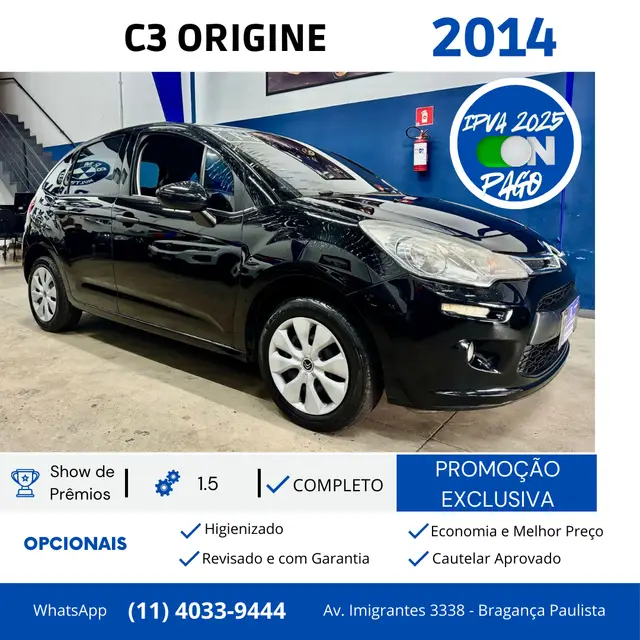 Carro Citroën C3 2014 Origine 1.5 8V (Flex)
