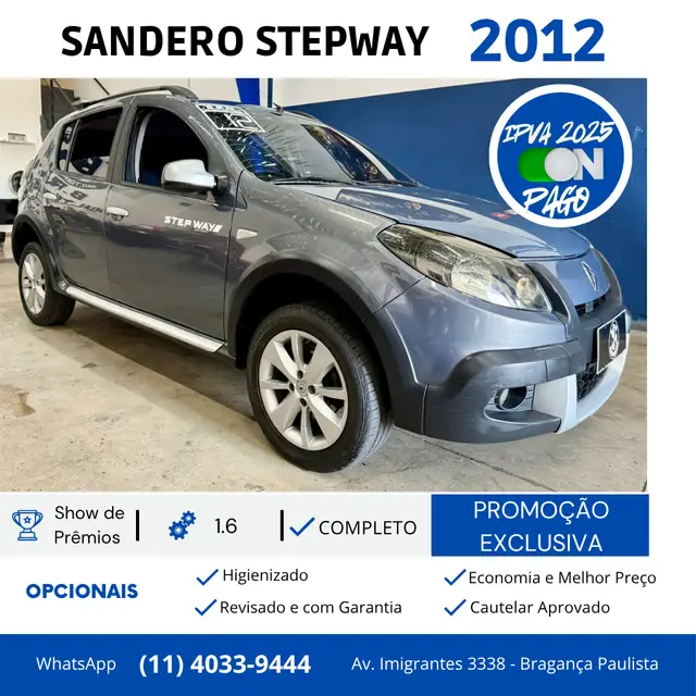 Carro Renault Sandero Stepway 2012 1.6 16V (Flex)