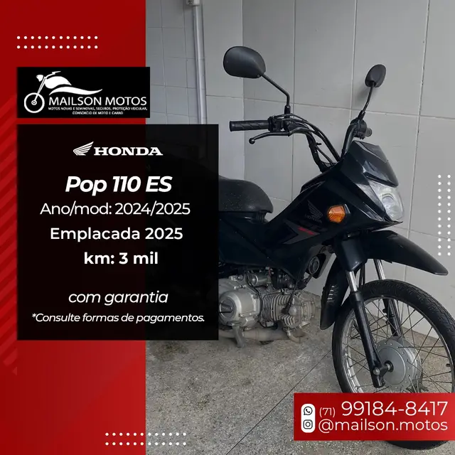 Moto Honda Pop 110i 2025 ES