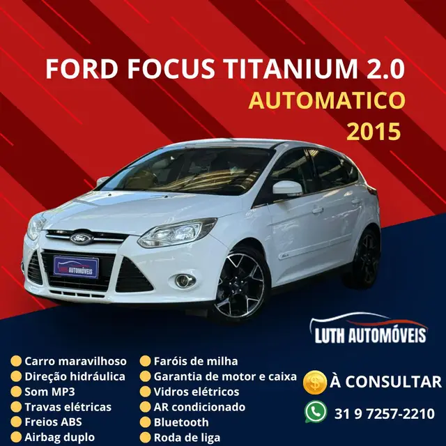 Carro Ford Focus Hatch 2015 Titanium Plus 2.0 16V PowerShift