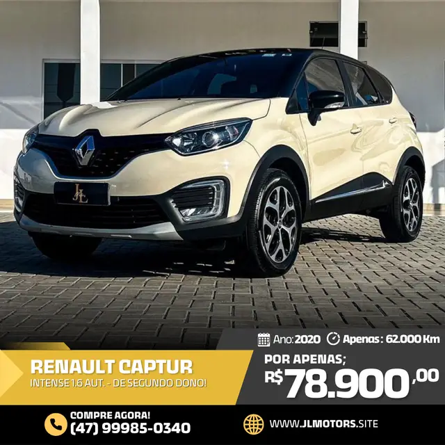 Carro Renault Captur 2020 Intense 1.6 16v SCe CVT (Flex)