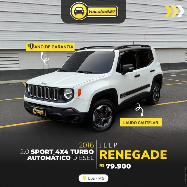 Carro Jeep Renegade 2016 Sport 2.0 TDI 4x4 (Aut)